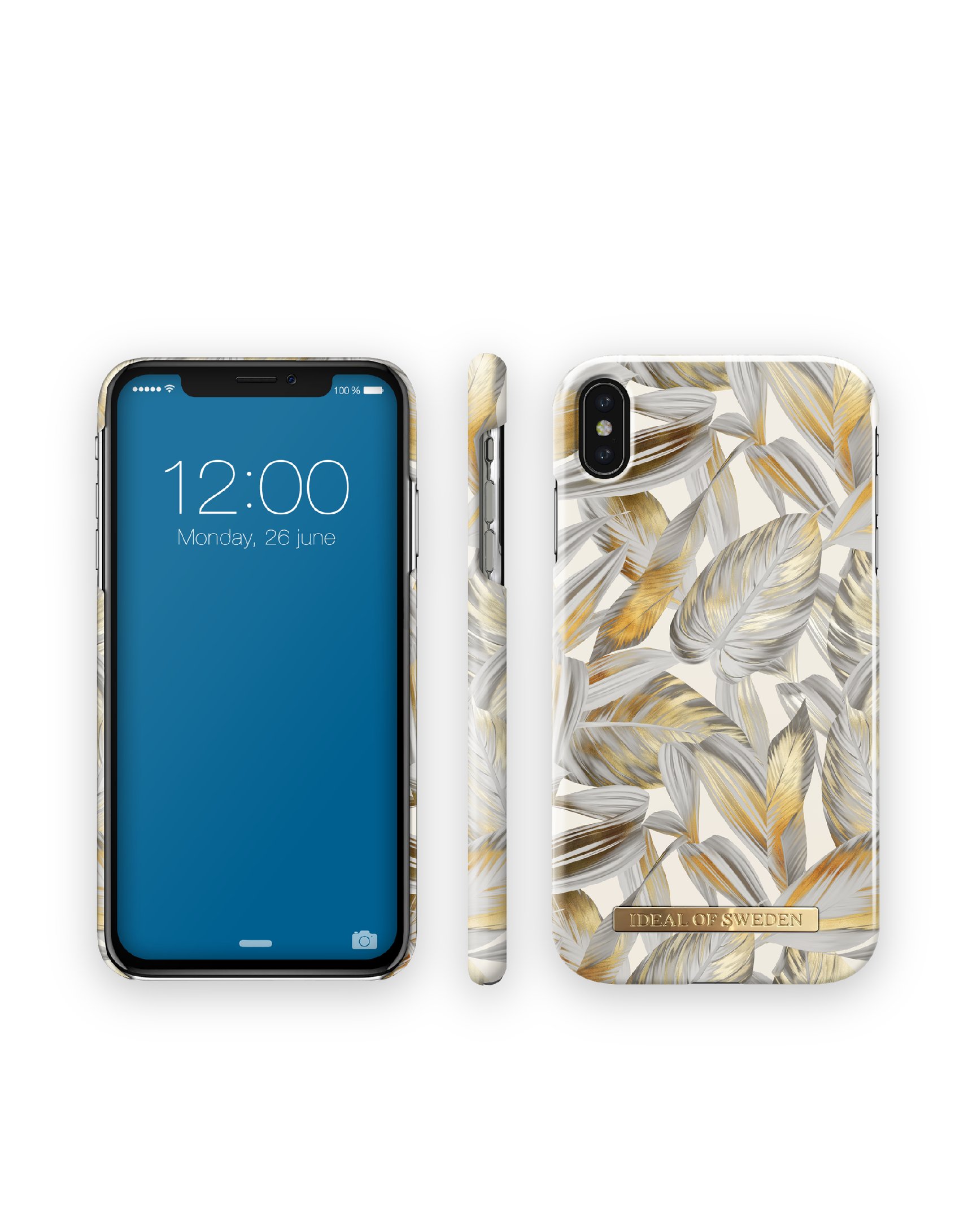 IDEAL FASHION CASE IPHONE XS MAX PLATINUM LEAVES