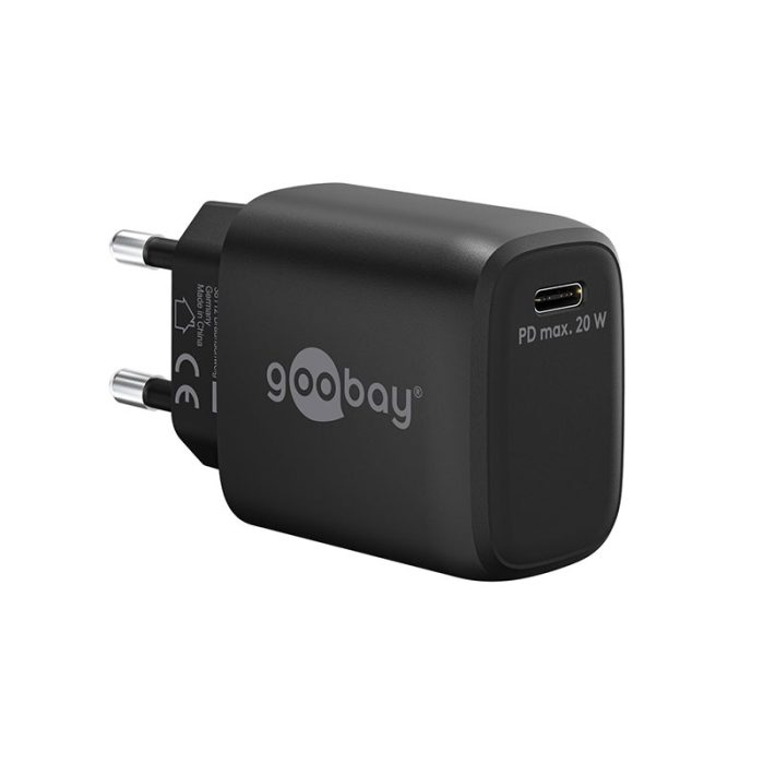 goobay usb-c™ pd gan fast charger (20w) black