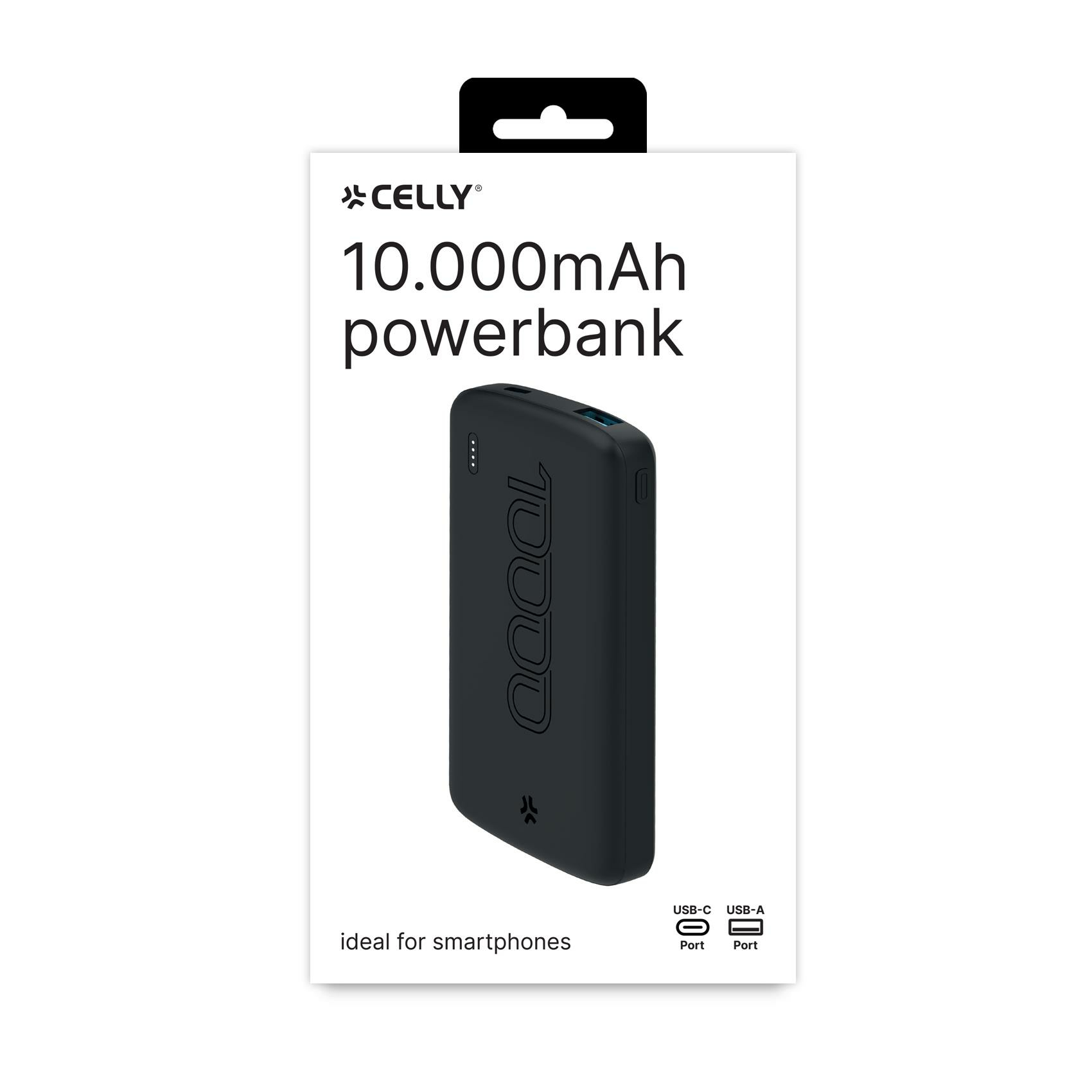 Celly Powerbank 10 000 Mah Black