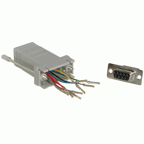 C2G Modular Adapter - Seriell adapter - RJ-45 (hona) till DB-9 (hane) - grå