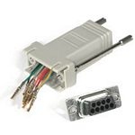 C2G Modular Adapter - Seriell adapter - RJ-45 (hona) till DB-9 (hane) - grå